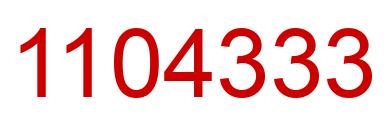 Number 1104333 red image