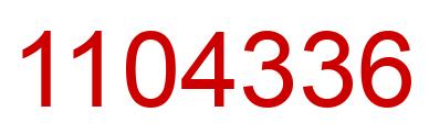 Number 1104336 red image