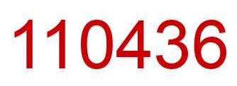 Number 110436 red image