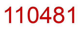 Número 110481 imagen rojo