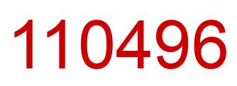 Number 110496 red image