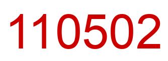 Number 110502 red image