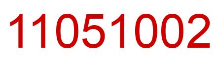 Número 11051002 imagen rojo