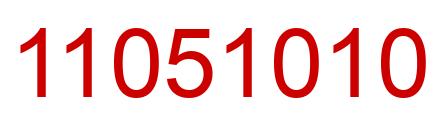 Number 11051010 red image