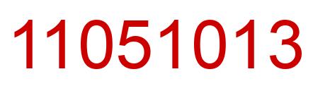 Número 11051013 imagen rojo