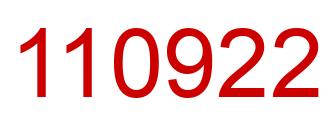 Número 110922 imagen rojo