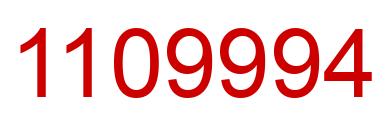 Number 1109994 red image