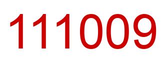 Number 111009 red image