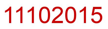 Number 11102015 red image