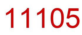 Number 11105 red image