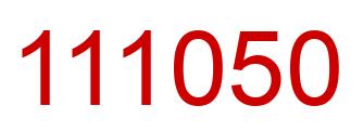 Number 111050 red image