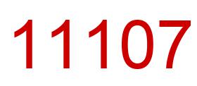 Number 11107 red image