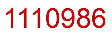 Number 1110986 red image