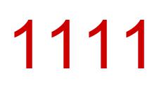 Number 1111 red image