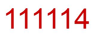Number 111114 red image