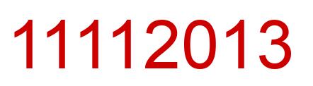 Number 11112013 red image