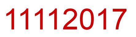 Number 11112017 red image