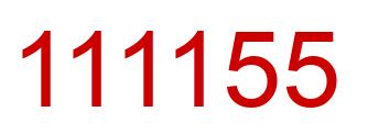 Number 111155 red image