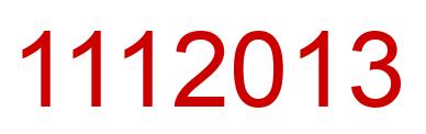Número 1112013 imagen rojo
