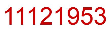 Number 11121953 red image