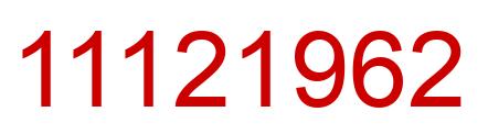 Number 11121962 red image
