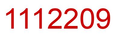 Number 1112209 red image