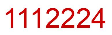 Number 1112224 red image
