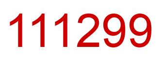 Number 111299 red image