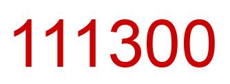 Number 111300 red image