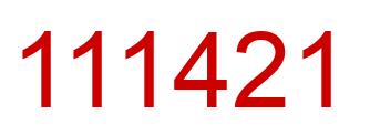 Número 111421 imagen rojo