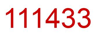 Número 111433 imagen rojo