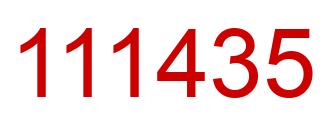Número 111435 imagen rojo