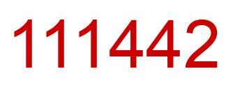 Number 111442 red image