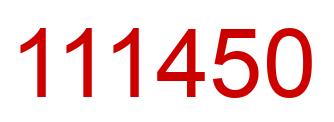 Number 111450 red image