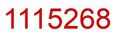 Number 1115268 red image