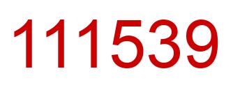 Number 111539 red image