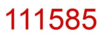 Number 111585 red image