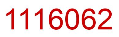 Number 1116062 red image