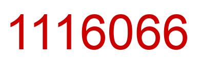 Number 1116066 red image