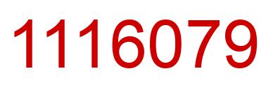 Number 1116079 red image