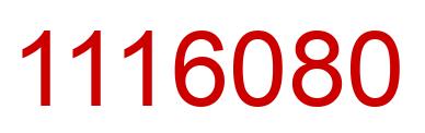 Número 1116080 imagen rojo