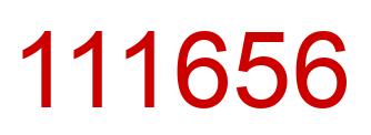 Number 111656 red image