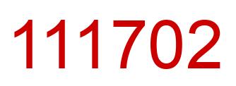 Number 111702 red image