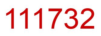 Number 111732 red image