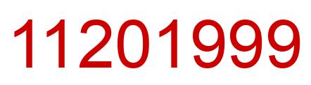Number 11201999 red image