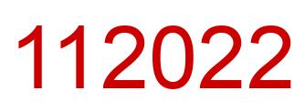 Number 112022 red image