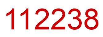 Number 112238 red image