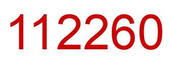 Number 112260 red image