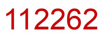 Number 112262 red image