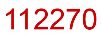 Number 112270 red image